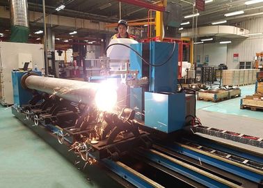 لوله برش پلاسما CNC ماشین / CNC4-800-6 دستگاه برش پلاسما لوله